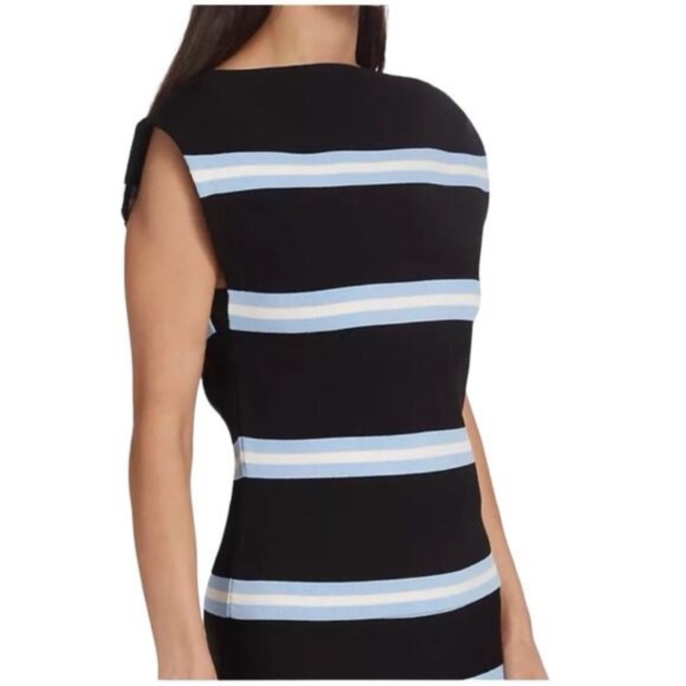 Tanya Taylor Black and Light Blue Dress